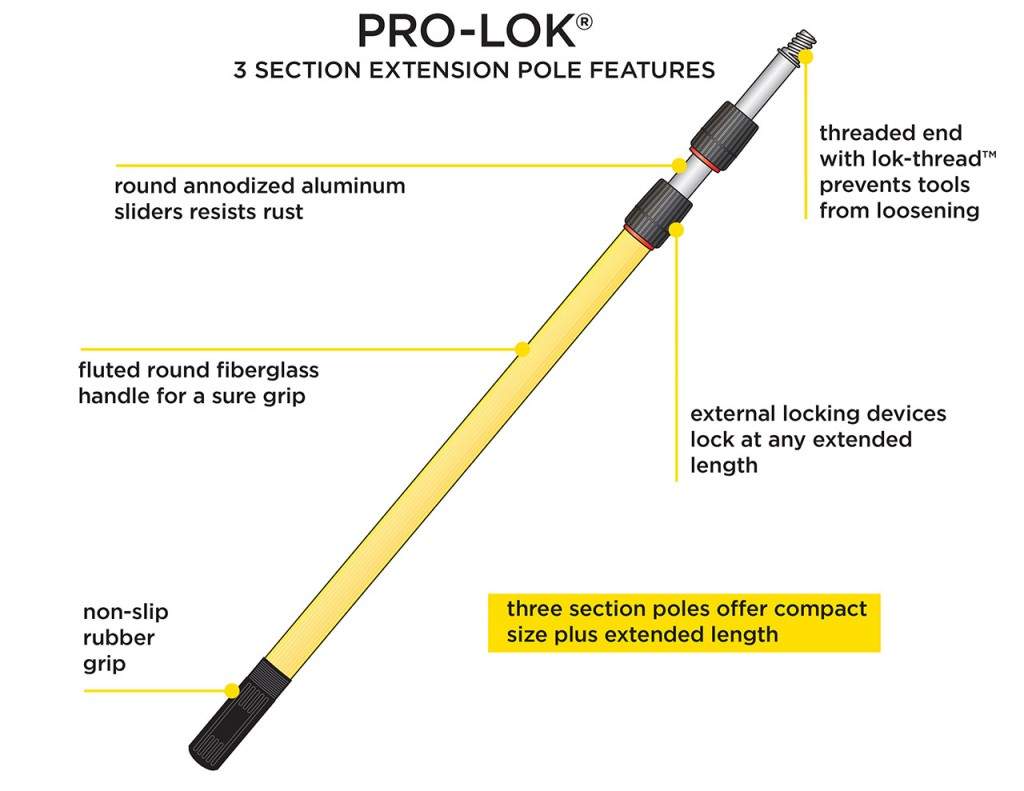 Extension Pole, Pro-Lok® 3-Section