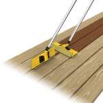 Illustration of Premium Deck Stain Applicator stain deck boards and the gaps between.