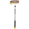 Tele-wash flow-thru pole and deck brush