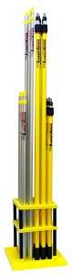 Extension pole display holding several styles of extension poles. Merchandising Options for Extension Poles.