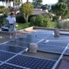 Professional ProCurve cleaning rooftop solar panels
