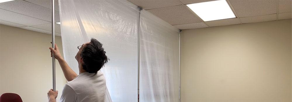 Smart-Wall Temporary Dust Barrier