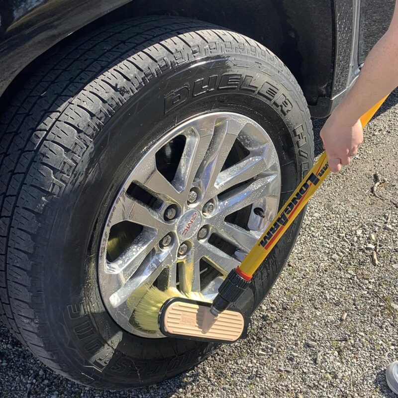 telescoping extension pole cleaning wheels