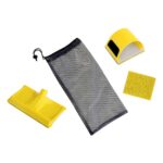 Stain kit includes 7 inch and Contour w/replacement and mesh bag