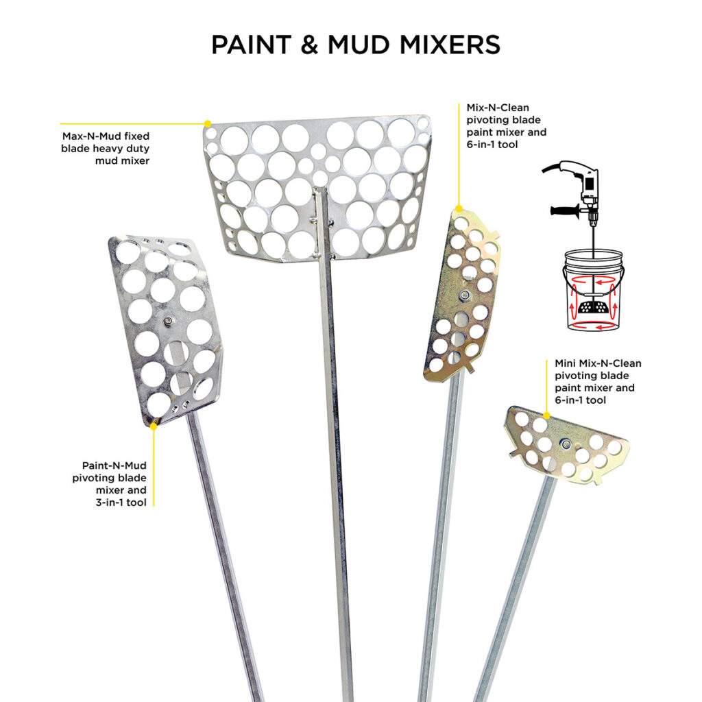 Paint Mixers Drill, Paint Mixer Attachment, Plastic Mixing Paint