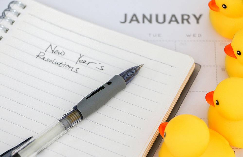 List of New Year's Resolutions to get you organized in the new year.