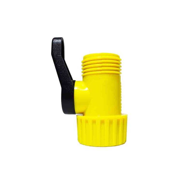 Shutoff valve yellow